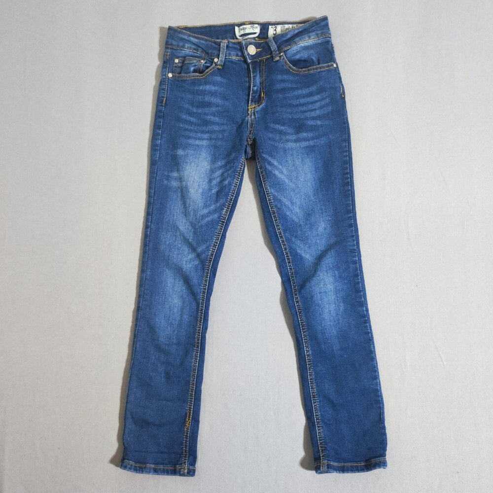 Indigo Rein jeans women's junior size 3 ink blue colour crop straight leg jeans
